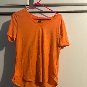 SHEIN Bright Orange Short Sleeve Tee